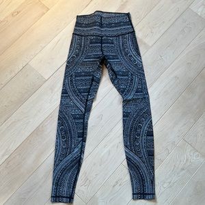 lululemon athletica Black Patterned Leggings